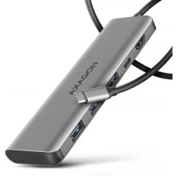 AXAGON HUB USB-C HMC-5H USB-C 3.2 Gen 1 hub, 3x USB-A, 4K HDMI, PD 100W
