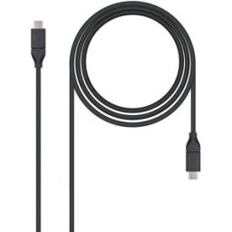 Nanocable Cable USB 3.1 GEN2 10Gbps 5A USB-C M/M 1.0 M Negro