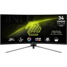 MSI Monitor 34" MAG 345CQR VA UWQHD 21:9 Curvo 180Hz FreeSync Premium HDR (1ms)