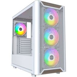 Montech Caja ATX XR RGB Vidrio Templado Blanco/Madera