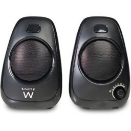 Ewent Colunas 2.0, 10W, Built-in volume, 3.5 mm jack, Alimentacion USB, Preta