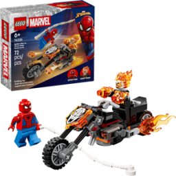 Lego Marvel: Spider-Man contra la Moto de Ghost Rider, 72 Piezas (76335)