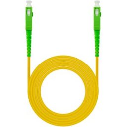 Nanocable Cable de Fibra Óptica SC/APC-SC/APC Monomodo Simplex LSZH 2 M Amarillo