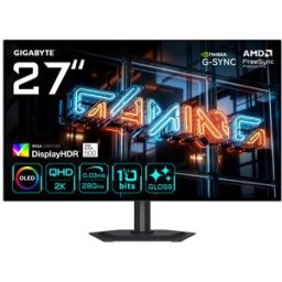 Gigabyte Monitor 27" MO27Q28GR QHD OLED 280Hz 0.03ms HDR True Black 500 FreeSync Premium Pro