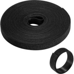 Ewent Tira de Velcro Organizadora de Cables EW1563 Hook & Loop Reutilizáveis 15mm 10 metros Preta
