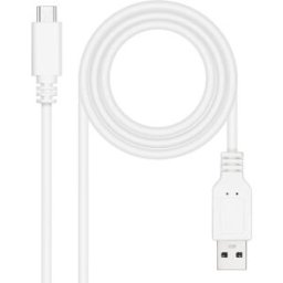 Nanocable Cable USB 2.0 3A USB-C/M para USB-A/M 1.5 M Blanco