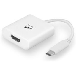 Ewent Cable Conversor USB C Macho para HDMI 4K Blanco