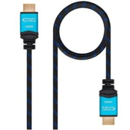Nanocable Cable HDMI V2.0 4K@60Hz 18Gbps USB-A M/M 3 M Premium Negro