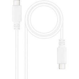 Nanocable Cable USB 2.0 3A USB-C M/M 1 M Blanco