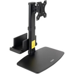 Tooq Soporte de Escritorio Inclinable y Giratorio 17" a 27" con Soporte para Mini PC Negro