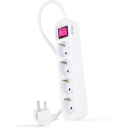 Nanocable Regleta 4 Tomas com switch 1.4 M Blanco