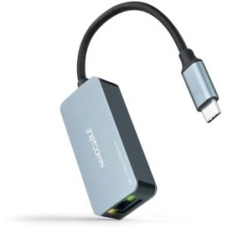 Nanocable Adaptador Gigabit USB-C 3.2 a Ethernet 2.5G 10/100/1000/2500 Mbps 15 CM Gris