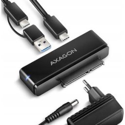 AXAGON Adaptador ADSA-FPX USB-C 3.2 Gen2 10G- SATA SSD/HDD FASTPortX - iclui cargador