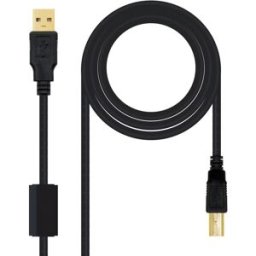 Nanocable Cable USB 2.0 HQ Com Ferrite USB-A/M para USB-B/M 2 M Negro