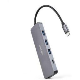 Nanocable Hub USB-C 3x USB 3.0 Type A + 1x USB-C 10 CM Gris