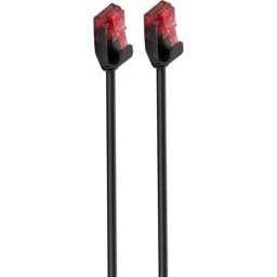 Ewent Cable de Red Slim RJ45 U/UTP Cat.6 0.25 CM Negro