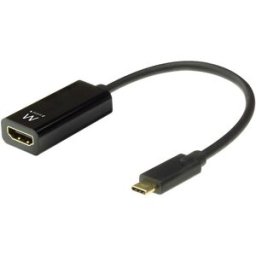 Ewent Cable Conversor USB C Macho para HDMI 4K Negro
