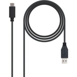 Nanocable Cable USB 3.1 GEN2 10Gbps 3A USB-C/M para USB-A/M 1 M Negro