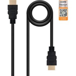 Nanocable Cable HDMI V2.0 4K@60Hz 18Gbps / Ethernet USB-A M/M 1 M Negro