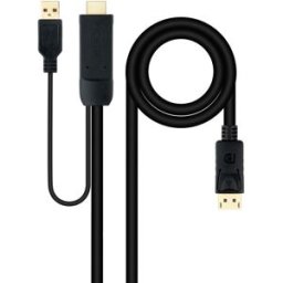 Nanocable Cable Conversor HDMI 2.0 para DisplayPort V1.2 1.8 M Negro