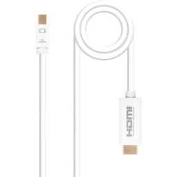 Nanocable Cable Conversor Mini DisplayPort/M para HDMI/M 2 M Blanco