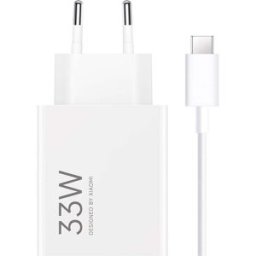 Xiaomi Cargador de carga Rápida 33W HyperCharge Combo USB Tipo-A Blanco + Cable USB-A a USB-C