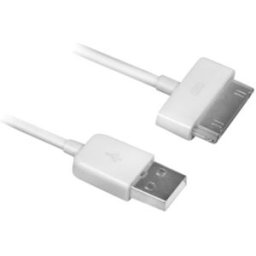 Ewent Cable USB 2.0 Tipo A Macho para Apple 30 Pin 1 M Blanco