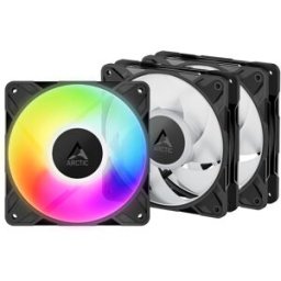 Arctic Ventilador P12 PRO PWM PST Low Noise ARGB 120mm - Preto (Pack 3)