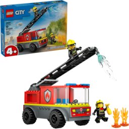 Lego City: Camión de Bomberos con Escalera, 82 Piezas (60463)