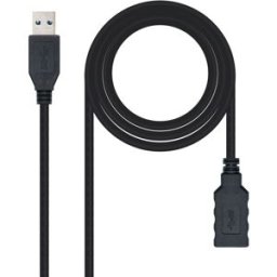Nanocable Cable USB 3.0 USB-A M/F 1 M Negro
