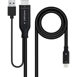 Nanocable Cable Conversor HDMI 2.0 para USB-C 1.8 M Negro