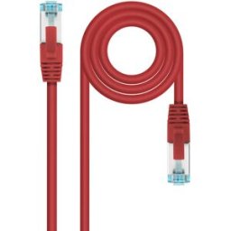 Nanocable Cable de Red RJ45 LSZH CAT.7 600MHZ SFTP AWG26 1 M Rojo
