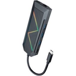 Nanocable Hub USB-C 3x USB-A / USB-C PD 3.0 (100W) / HDMI / RJ45 / TF / SD
