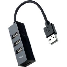 Nanocable Hub USB 2.0 4x USB 2.0 USB-A/M-USB 2.0/F 15 CM Negro