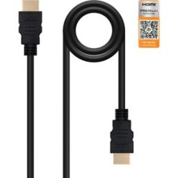 Nanocable Cable HDMI V2.0 4K@60Hz 18Gbps / Ethernet USB-A M/M 3 M Negro