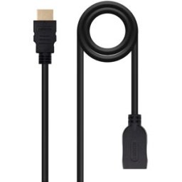 Nanocable Cable Prolongador HDMI 2.0 A/M-A/F 3 M Negro