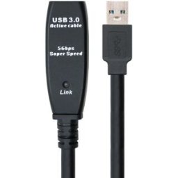 Nanocable Cable USB 3.0 Prolongador USB-A M/F 15 M Negro