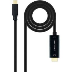 Nanocable Cable Conversor USB-C para HDMI 1.4 4K@30HZ 1.8 M Negro