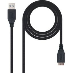 Nanocable Cable USB 3.0 USB-A/M para Micro-B/M 1 M Negro