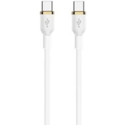 Ewent Cable USB-C EC1093 Silicona PD240W 480Mbps 1m Blanco