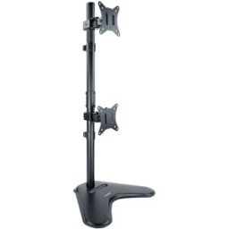 Tooq Soporte de Mesa Gaming Tabletop Doble (Vertical) Tilt e Altura Ajustable 17" a 32" Max. 9kg Negro
