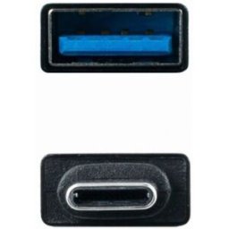 Nanocable Adaptador USB-C USB-C/M para USB-A/F Negro