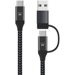 Ewent Cable de Carga EW9918 USB-C 2 em 1