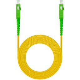 Nanocable Cable de Fibra Óptica SC/APC-SC/APC Monomodo Simplex LSZH 3 M Amarillo