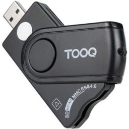 Tooq Lector de Tarjetas DNIE, SIM, SD/TF, USB-A, Negro