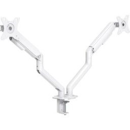 Tooq Soporte de Mesa Doble Tilt e GiRatónrio c/mola 17" a 32" Max. 9Kg Blanco