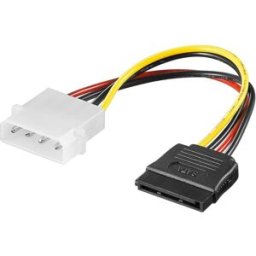 Ewent Cable de Alimentacion Molex EC1501 5.25" Macho para 1x SATA 0.13m