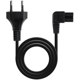 Nanocable Cable de Alimentación 90º CEE7/16/M-C7/H 1.8m Negro
