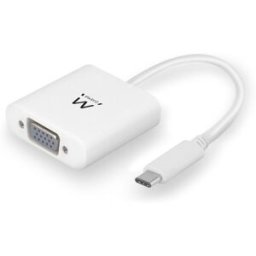 Ewent Adaptador Gigabit USB-C Macho para VGA 1080p Blanco