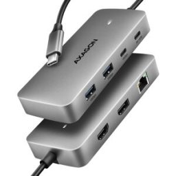 AXAGON HUB HMC-CUB83X2 1x HDMI + 1x DP + 2x USB-A + 1x USB-C + PD 100W, USB-C cable 15 cm